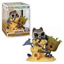 Funko Pop Rocket e Groot 1089 Guardiões da Galáxia