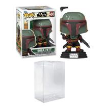 Funko Pop! Star Wars: Livro de Boba Fett - Boba Fett junto com o protetor pop EcoTek