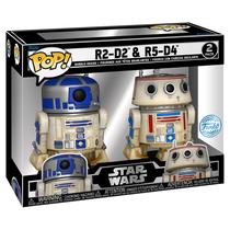 Funko POP! Star Wars - R2-D2 e R5-D4 (Pacote com 2) - Edição 2023