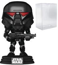 Funko POP Star Wars: The Mandalorian - Boneco de Vinil Dark Trooper