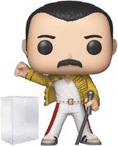 Funko Rocks: Queen - Freddie Mercury Wembley 1986 Pop! Figura de vinil (inclui caixa protetora de caixa pop compatível)