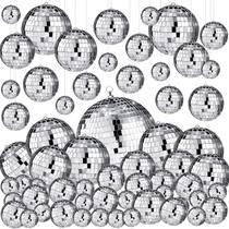 Funtery 100 Piezas Espejo Plateado Bolas de Disco 1-20 cm Set