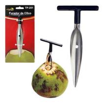 Fura Coco Em Aço Inox - Profissional - Resistente - 123