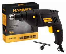 Furadeira 550W c/Impacto - 10mm 3/8 FI-1000 110/127v- HAMMER