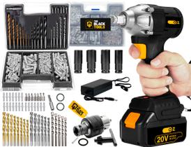 Furadeira Chave De Impacto 1/2 Brushless + Kit 300 Peças Preto/amarelo Oz