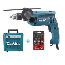Furadeira De Impacto 1/2" 760W 127V Makita HP1640KX1 Com Maleta + Jogo de Broca