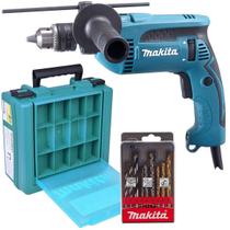 Furadeira de Impacto 1/2'' 760W Reversa HP1640 110V + 9 Brocas Makita