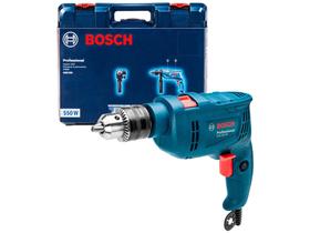 Furadeira de Impacto Bosch 550W Velocidade - Variável 1/2” Professional com Maleta GSB 550