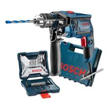 Furadeira de Impacto Bosch 650w Gsb 13 Re Na Maleta + Acessórios