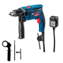 Furadeira de Impacto Bosch GSB 13 RE Bivolt Automático 750W Com Mandril 13mm Velocidade Variável e Trava para Uso Contínuo Concreto Madeira Aço