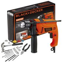 Furadeira De Impacto Com Maleta E Kit Com 82 Acessórios 1/2 220V - BLACK & DECKER-HD555K88-B2 Furadeira De Impacto Com Maleta E Kit Com 82 Acessórios 1/2 220V - BLACK & DECKER-HD555K88-B2
