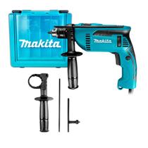 Furadeira de Impacto Elétrica Makita HP1640KX1 Com Maleta 13mm 1/2 760W 127V/220V Furação Concreto e Alvenaria Profissional