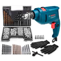 Furadeira De Impacto GSB 450 RE STD Bosch 450w + Kit Maleta Com 300 Pçs E Acessórios Furadeira De Impacto GSB 450 RE STD Bosch 450w + Kit Maleta Com 300 Pçs E Acessórios