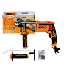 Furadeira de Impacto Ingco ID2110089 1100W 220V Até 3000rpm/48000ipm Mandril 16mm Caixa de Engrenagem em Alumínio Marcenaria Alvenaria Profissional