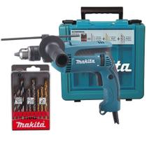 Furadeira de Impacto Makita 1/2 760W HP1640KX1 220V Com Maleta e Kit Brocas de Brinde