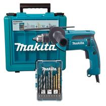 Furadeira de Impacto Makita 13mm HP1640KX1 com 760W com brocas e maleta VOLTAGEM:220V