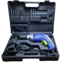 Furadeira de Impacto Reversível de 810W + 15 brocas e Maleta