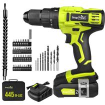 Furadeira de impacto sem fio SnapFresh 20V 2.0Ah com brocas de 43 unidades