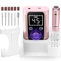 Furadeira de pregos elétrica ANBEISTEE 45000 RPM recarregável rosa