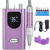 Furadeira de unhas Delanie Professional 35000 RPM recarregável roxa Furadeira de unhas Delanie Professional 35000 RPM recarregável roxa