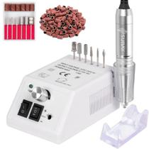 Furadeira de Unhas Elétrica SUBAY 30.000 RPM - Kit com 106 Brocas