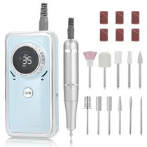 Furadeira de unhas Meremit 35000RPM recarregável com LCD