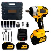 Furadeira e Chave de Impacto Bivolt Kit Profissional para Reformas