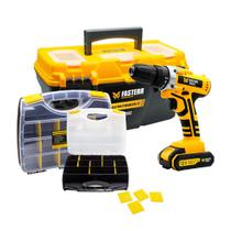 Furadeira e Parafusadeira 12V com Caixa Organizadora e Maleta 16 Divisões Fasterr Furadeira e Parafusadeira 12V com Caixa Organizadora e Maleta 16 Divisões Fasterr