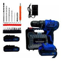 Furadeira e Parafusadeira 2 em 1 36v 2 Baterias 10000 mAh Exbom