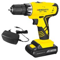 Furadeira e Parafusadeira 21V com Bateria e Carregador 40790125 MENEGOTTI