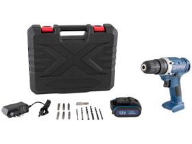 Furadeira e Parafusadeira a Bateria 12V 3/8" com Maleta + 13 Peças Nell