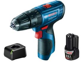 Furadeira e Parafusadeira a Bateria de Impacto - Bosch 12V Velocidade Variável 3/8” Professional