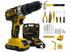 Furadeira e Parafusadeira de Impacto Titanium a Bateria 21V com Maleta 136 Peças Power Pro 136 Furadeira e Parafusadeira de Impacto Titanium a Bateria 21V com Maleta 136 Peças Power Pro 136