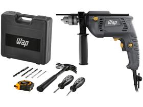 Furadeira e Parafusadeira de Impacto Wap 700W com Maleta 12 Peças WF 700K10