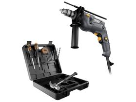 Furadeira e Parafusadeira de Impacto Wap 700W com Maleta 14 Peças WF 700K10