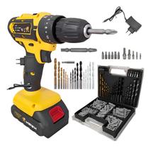 Furadeira e Parafusadeira Hawk 20V Bivolt com 300 Peças