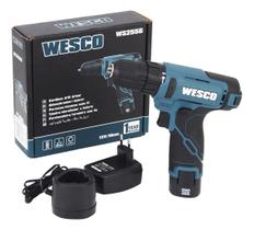 Furadeira E Parafusadeira Pro 12v Bateria Carregador - Wesco Preto Furadeira E Parafusadeira Pro 12v Bateria Carregador - Wesco Preto