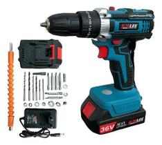 Furadeira e parafusadeura jumlee bateria quadrada