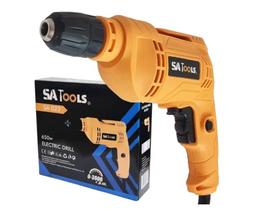 Furadeira Elétrica 650w Parafusadeira Sa Tools 110v / 220v Cor Amarelo