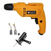Furadeira Elétrica 900w 10mm + Adaptador Serra Tico Tico Profissional