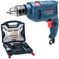 Furadeira GSB 550 RE 127V + Kit Pontas e Brocas X-Line Titânio 103 Peças Bosch