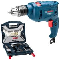 Furadeira GSB 550 RE 220V + Kit Pontas e Brocas X-Line Titânio 103 Peças Bosch