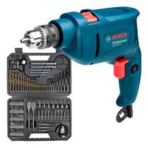 Furadeira Impacto 10mm Bosch Gsb 450 Re Kit 103 Peças 220v