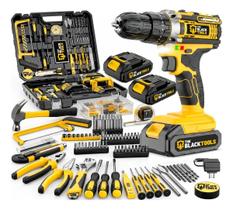 Furadeira Impacto 2 Bateria 21v Kit Combo Maleta 147 Peças Bivolt 110v e 220v