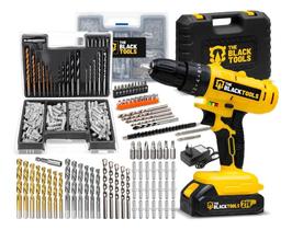 Furadeira Impacto 21V The Black Tools + 300 Pçs Brocas/Bits Furadeira Impacto 21V The Black Tools + 300 Pçs Brocas/Bits