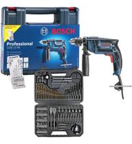 Furadeira Impacto Bosch Gsb 13 Re 750w Kit 103 Pcs Tin 110v