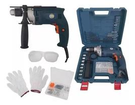 Furadeira impacto songhe sh0609 750w cabeca de ferro com maleta