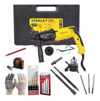 Furadeira Martelete Impacto Stanley 800W Shr263k Maleta Kit Broca Completo