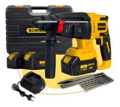 Furadeira Martelete Perfurado Profissional 2 Bateria Potente Furadeira Martelete Perfurado Profissional 2 Bateria Potente