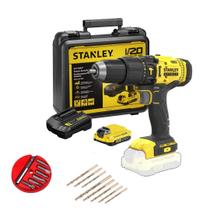 Furadeira Parafus 1/2 20V Scd711C1K Stanley + Bits E Brocas